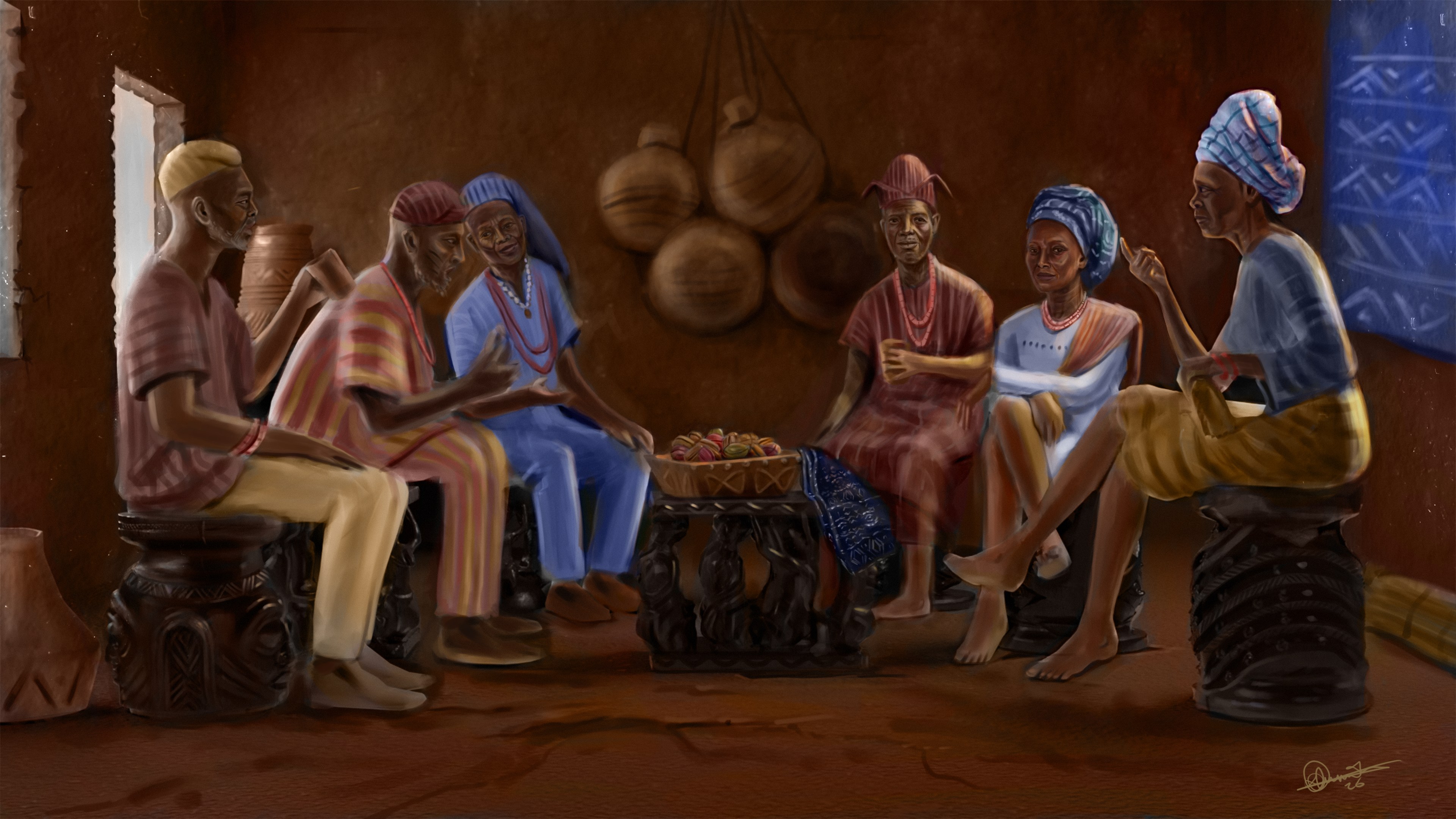 Chapter 1 painting entry for The Chiefs’ Meeting